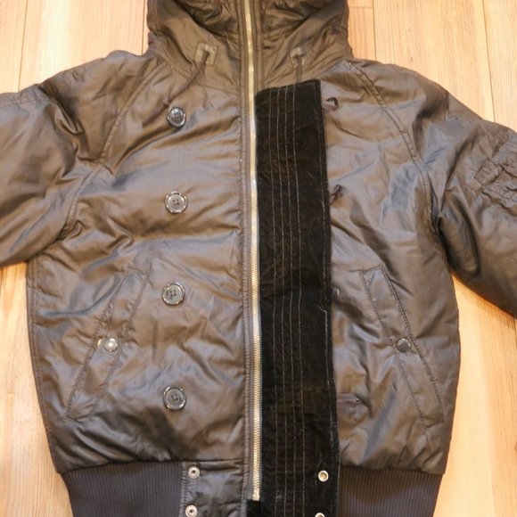 Vintage Polo Jeans Co Ralph Lauren Down Women's Hooded Jacket Size S - Picture 5 of 10